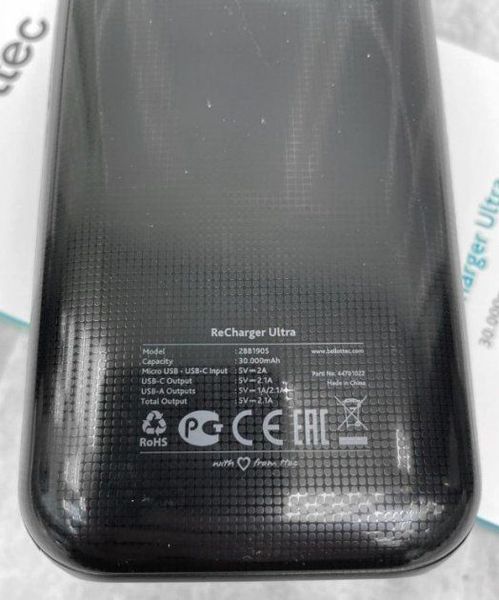 Power Bank Портативний Акумулятор Ttec 30000 mAh Оригінал Чорний S4C_63047 фото