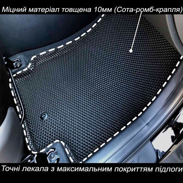 5D EVA Килимки в салон для Skoda Octavia Tour 1996-2010 З Бортиками та підп'ятником Бежеві 5 шт 80785 фото