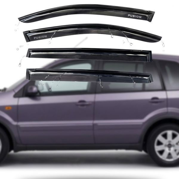 Дефлекторы окон ветровики для Ford Fusion 2002-2012 Хечбек Скотч 3M Voron Glass VF20402 фото