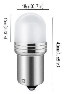 Автолампа светодиодная LED 12/24V T25 6W Матовая (BA15s) Красный Свет 1 шт №55 65911 фото
