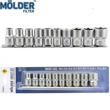 Професійний набір головок торцевих Molder 10 предметів 8-19" Оригінал (MT68010) MT68010 фото
