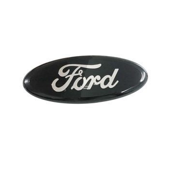 Емблема передня Ford чорна + напис срібло 230х90 мм пластик (на скотчі + 3 направляючі) 96027 фото