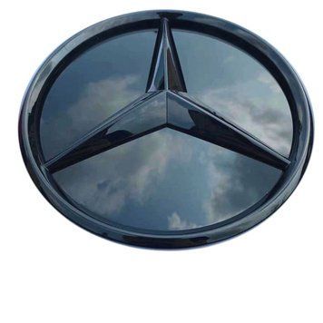 Емблема решітки Mercedes New New 3D чорний глянець d=180 мм пластик (на защіпках) ОЕМ A2058806406 96204 фото