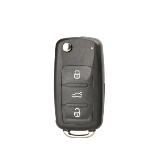 Чохол ключа Volkswagen Bora 2008-2018 рр. чорний+золото TPU 95689 фото