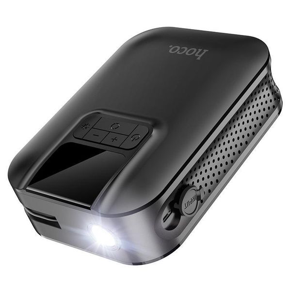 Портативний компресор автомобільний насос Hoco Breeze S53 2500 мАг LED 60336 фото