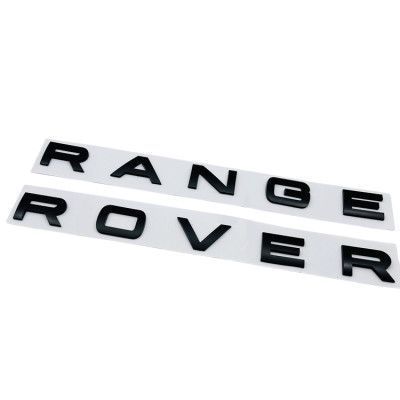 Эмблема надпись RANGE ROVER черная матовая 720х31 мм пластик (на скотче) 95408 фото