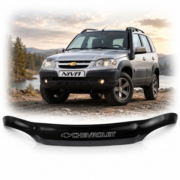 Дефлектор капота мухобойка Chevrolet Niva 2002- Voron Glass MC20602 95125 фото