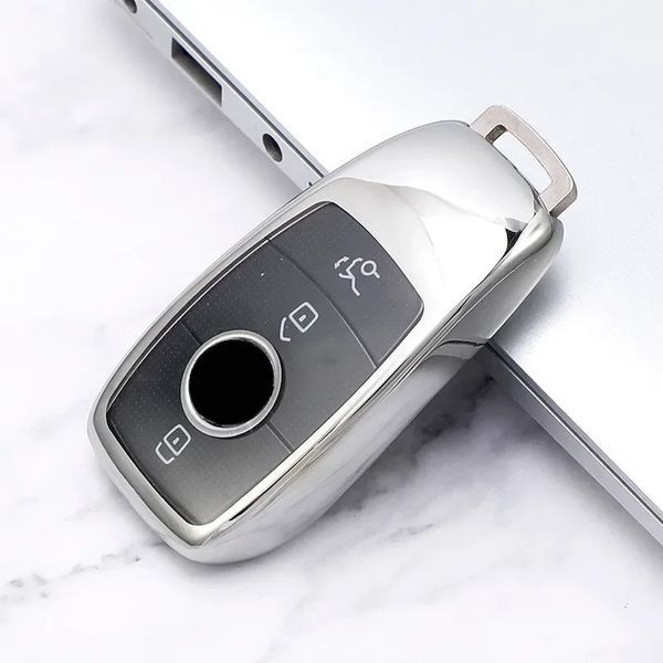 Чохол ключа Mercedes-Benz срібло+металевий пряжка 95694 фото
