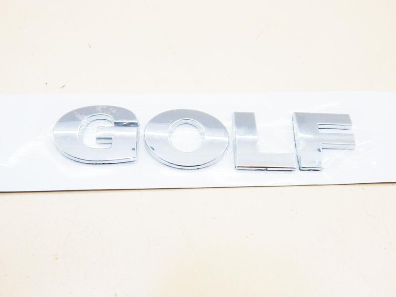 Емблема напис GOLF Гольф для Volkswagen Хром 121x26 мм на скотчі (Завод) 88440 фото