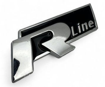 Эмблема R-Line для Volkswagen Черный + Хром 73х24 мм (на скотче) 3G8853948 90100 фото