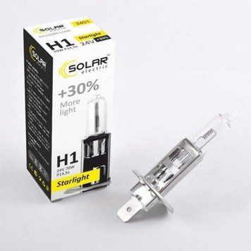 Автолампа галогенна Solar Starlight +30% / H1 / 70W / 24V / 1 шт (2401) 36269 фото