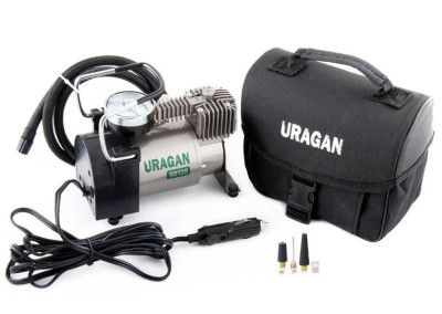 Компрессор автомобильный URAGAN 12V 14А 37л/мин 170Вт 1 м шланг (90130) 90130 фото
