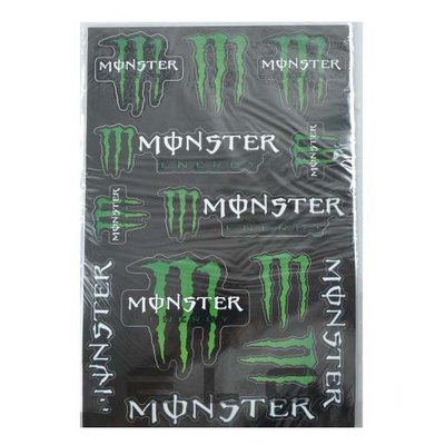 Наклейка МОТО Monster Energy 21х31 см Маленькая набор (Наружная) 71441 фото