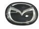 Эмблема решетки Mazda 6 (2005-2010г) черная Хром 141х111 мм под стеклом (на направляющих) 95892 фото 1