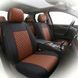 Автомобільні чохли B LUXE MAX Велюр під Алькантару (5 Підголівників) Коричневий Ромб 90851 фото