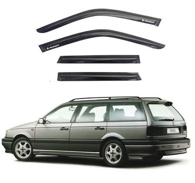 Дефлектори вікон вітровики Volkswagen Passat B3/B4 Wagon 1988-1997 Скотч 3M Voron Glass 41140 фото