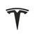 Емблема передня Tesla 3/Y Чорна матова 78 мм метал на скотчі (Завод) 89558 фото