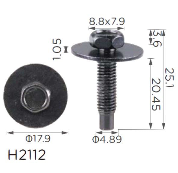 Винт с шайбой универсальный M5 (19852)H2112) 68457 фото