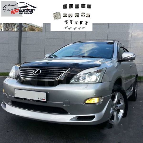 Дефлектор капоту мухобійка Lexus RX 1997-2003 з рамкою під решітку радіатора Євро Кріплення (Vip Tuning) LX02 6732 фото