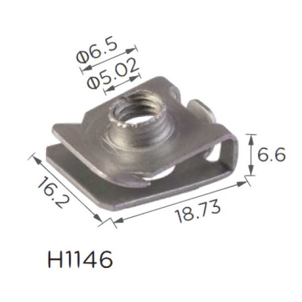 Скоба під гвинт L-19x16 D=6 Toyota (90179-06127, 9017906127, 16481)H1146) 68123 фото