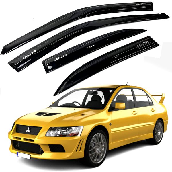 Дефлекторы окон ветровики Acrylic для Mitsubishi Lancer VIII 1995—2003 Гибкие 44601 фото