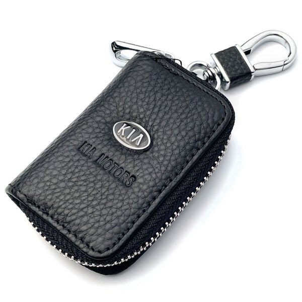 Ключниця автомобільна для ключів з логотипом Kia (Тіснена кожа) 46412 фото