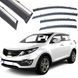 Дефлекторы окон ветровики Benke для Kia Sportage 2004-2010 Молдинг Из Нержавеющей Стали 3D (BKAST0823-W/S) 63220 фото 1