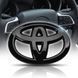 Эмблема руля Toyota 65 x 45 мм пластик Черная (на скотче) 95893 фото 2