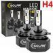 LED лампы автомобильные Solar H4 12/24V 5000Lm 40W 6000K IP65 2 шт радиатор (8204) 39382 фото 1