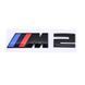 Емблема напис M2 для BMW чорна глянцева 73х27 мм (емблема M)+30х27 мм (цифра) пластик (на скотчі) 95791 фото