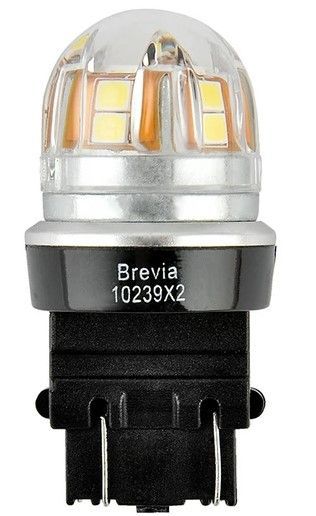 LED автолампа Brevia Spower 12/24V P27/7W 6x2835SMD 330Lm 6000K CANbus Оригінал 2 шт (10239X2) 10239X2 фото