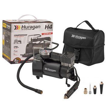 Компрессор автомобильный Huragan 12v 170вт 35л 7атм 7А LED Автостоп (H4) 81376 фото