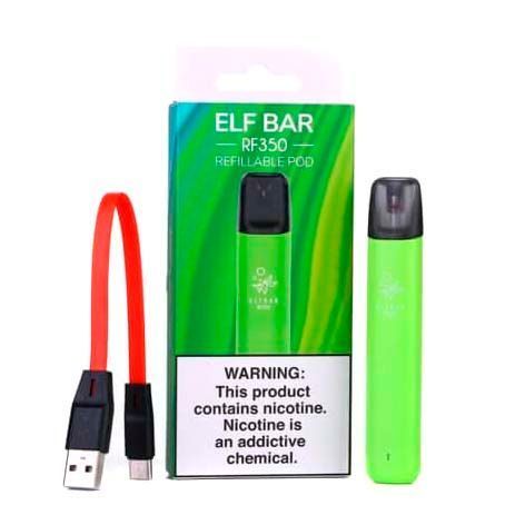 Багаторазова POD-система Elf Bar RF350 Starter Kit 350 mAh Зелений 66168 фото
