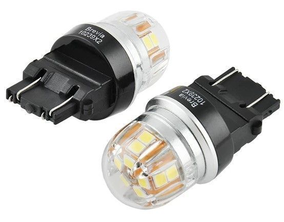 LED автолампа Brevia Spower 12/24V P27/7W 6x2835SMD 330Lm 6000K CANbus W2,5x16d 2 шт (10239X2) 10239X2 фото