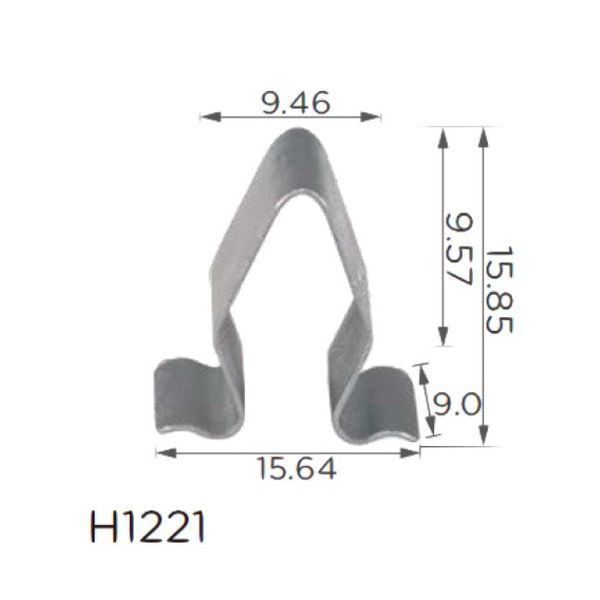 Скоба В=15.8 Д=15.5 Ш=9 багажника, салон Mercedes, Volkswagen, Seat, Audi, Skoda (4A0867276A, 16500) (H1221) 68124 фото