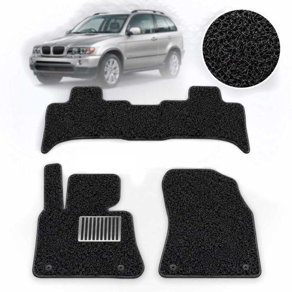 Автомобільні килимки для BMW X5 (E53) 1999-2007 Вологостійкі Протиковзкі З Підп'ятником (EcoLoop) Чорні 93117 фото