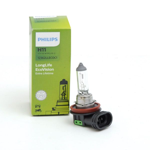 Автолампа галогенна Philips H11 12V 55W PGJ19-2 1 шт (12362LL ECO CP) 00000057567 фото