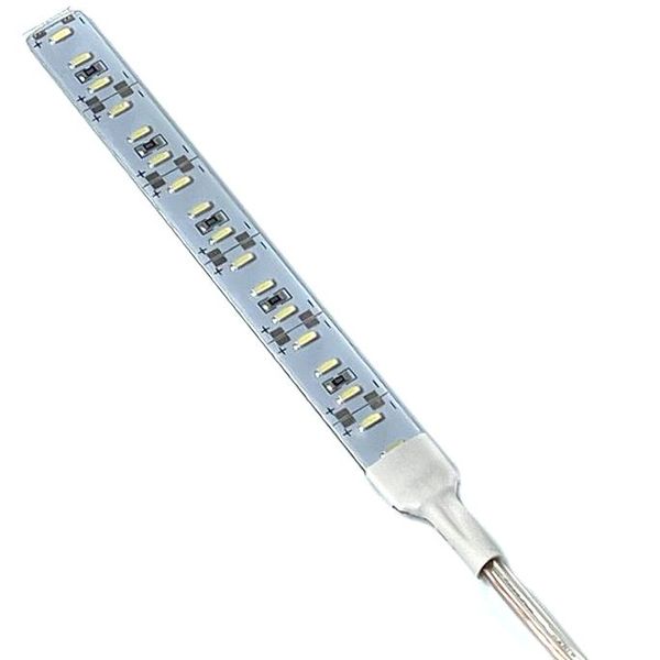 Стрічка діодна алюміній 12V - 12,5 см - 2А 18LED - в силіконі ефект суцільної стрічки Біле світло (4014) S4C_50454 фото