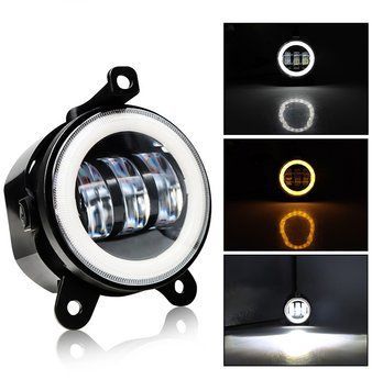 Фара LED протитуманна ВАЗ 2170-2173 ГАЗЕЛЬ Jeep Wrangler 3.5 дюймів 30W 117х92х79 мм з кільцем 1 шт 89645 фото