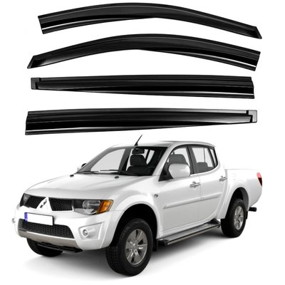 Дефлекторы окон ветровики Mitsubishi L200 Triton 2008-2015 Скотч 3M SunPlex (SP-S-68) 65789 фото