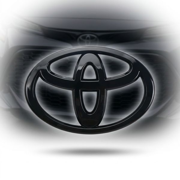 Эмблема решетки, задняя Toyota 100х70 мм пластик Черная Матовая (OEM: 90975-02099) 95895 фото