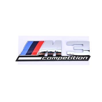 Эмблема надпись M3 competition для Bmw Хром пластик (на скотче) 95794 фото
