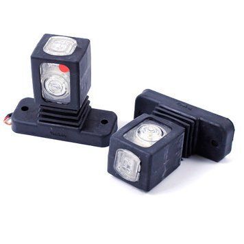 Габаритные огни LED для грузовиков Рожки 12/24V прямой 9,5 см MRT 2 шт (Л-079) 63400 фото