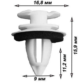 Кліпса кріплення обшивки дверей PEUGEOT CITROEN FIAT RENAULT DACIA LANCIA FORD ALFA ROMEO (C1818) 73289 фото