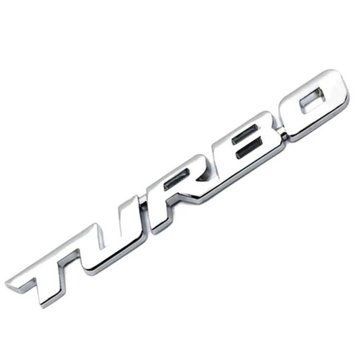 Емблема напис TURBO 97х11 мм Хром метал на скотчі (Завод) 88445 фото