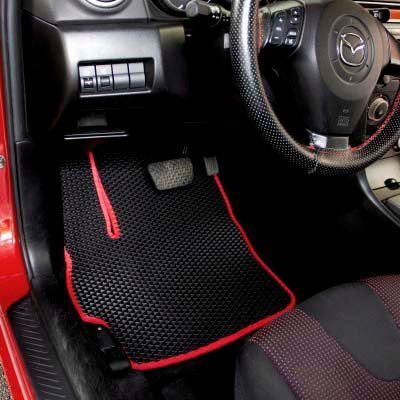 Килимки у салон EVA для Mazda 3 I 2003-2009 SD/HB з підп'ятником Чорні 5 шт 64151 фото