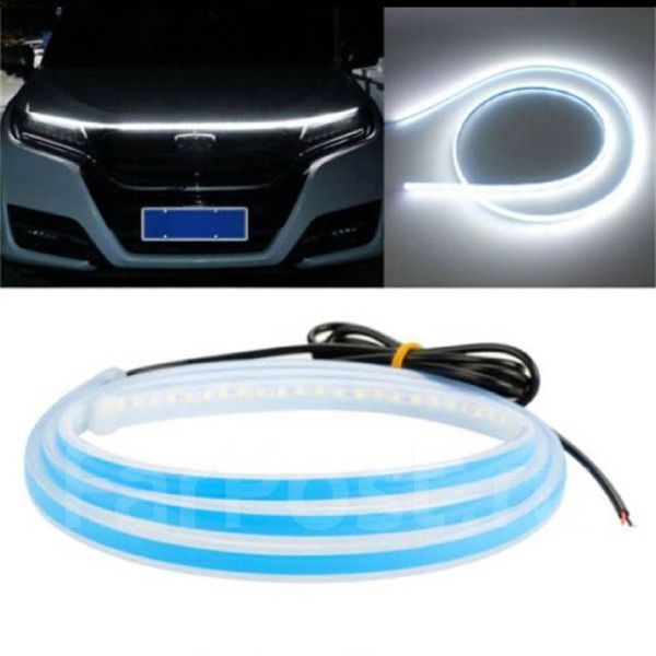 Подсветка Капота Гибкая 12V LED Динамическая Белая 200 см (Боковое свечение) 68636 фото