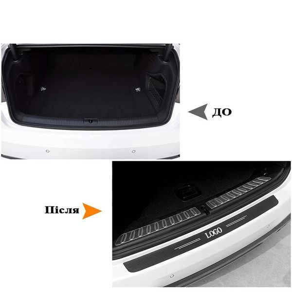 Захисна плівка на поріг багажника MG карбон 1шт (90х7см) 95223 фото