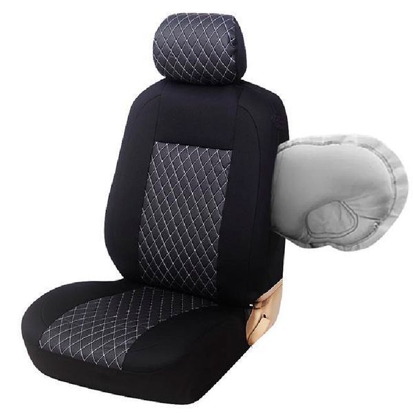 Автомобільні чохли B LUXE MAX Велюр під Алькантару (5 Підголівників) Синій Ромб 90855 фото