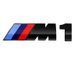 Емблема напис M1 для BMW чорна глянцева 73х27 мм (M) +10х27 мм (цифра) пластик (на скотчі) 95834 фото